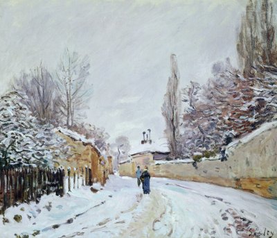 Road under Snow, near Louveciennes by Alfred Sisley